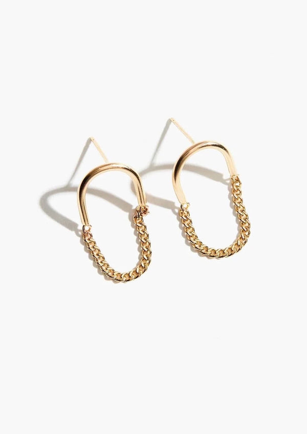 Arc Chain Earrings