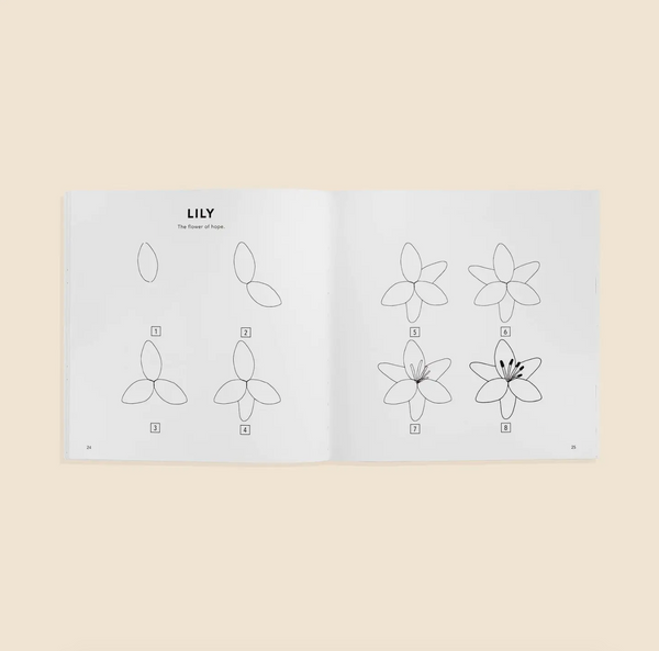 Book - Modern Flowers: A How to Draw Book for Kids