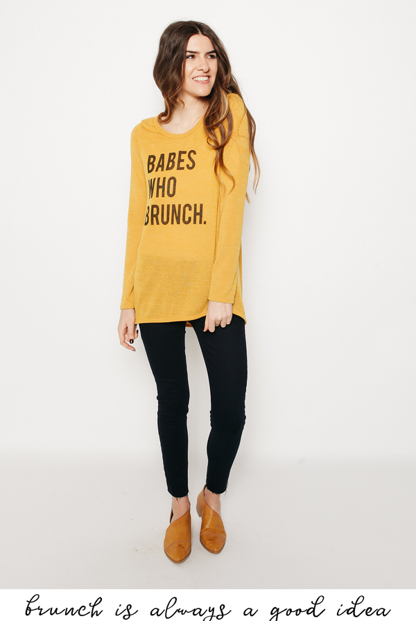 Babes Who Brunch Long-Sleeve Tee