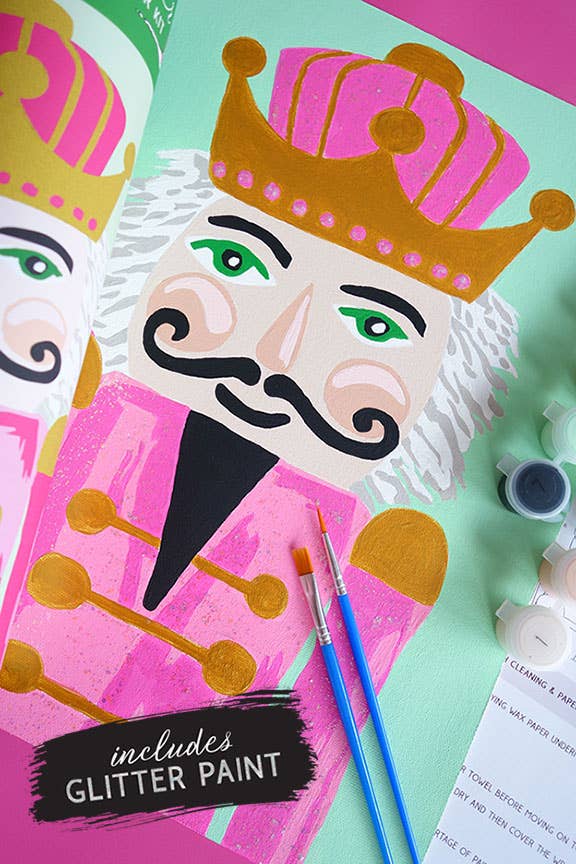 Nutcracker Paint by Number Kit - Pink
