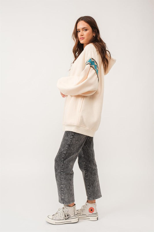 Etta Hoodie Sweatshirt- Cream