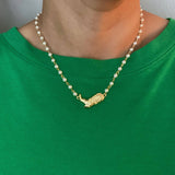 Cowgirl Boot Pearl Necklace