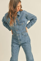 All Out Denim Jumpsuit
