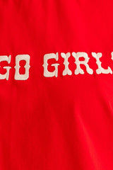 Let's Go Girls Embroidered Tee - Red