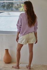 Weekend Vibes Pullover Sweatshirt - Lilac