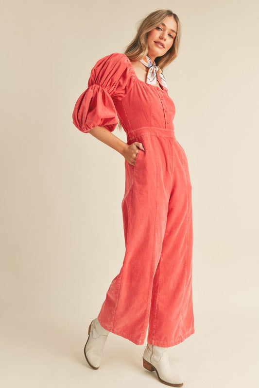 Maude Jumpsuit - Red