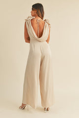 Night On The Town Jumpsuit - Taupe
