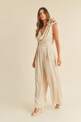 Night On The Town Jumpsuit - Taupe