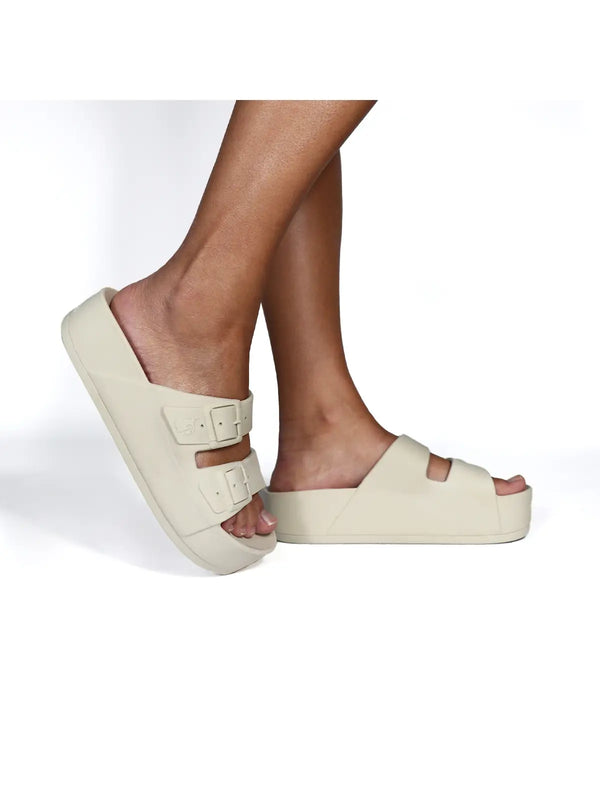 Hailey Wedge Sandals - White