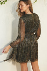 Tinsley Mini Dress - Black/Gold