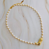 Cowgirl Boot Pearl Necklace