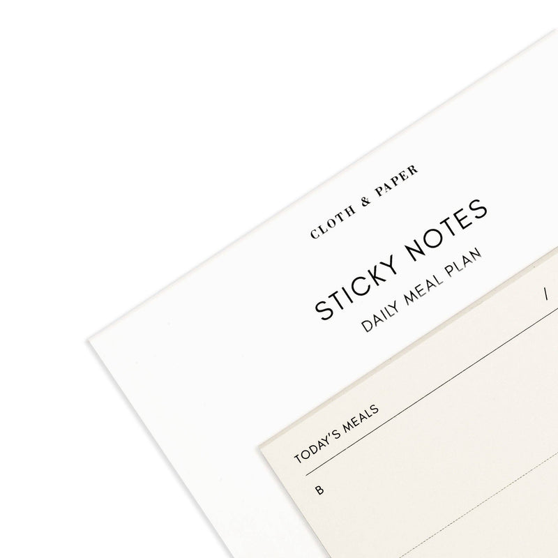 Sticky Notes: Daily Meal Plan