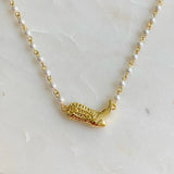 Cowgirl Boot Pearl Necklace