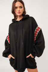 Etta Hoodie Sweatshirt- Black