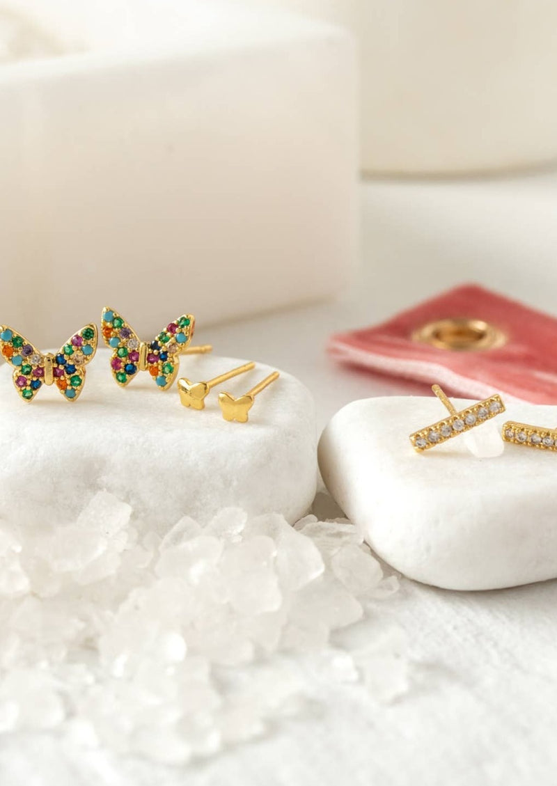 Butterfly Velvet Stud Gift Set