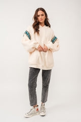Etta Hoodie Sweatshirt- Cream