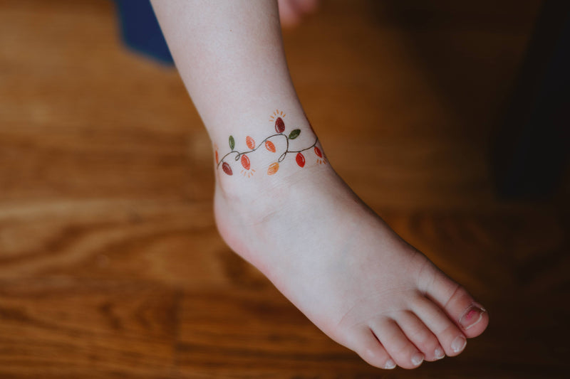 Christmas Lights Temporary Tattoos