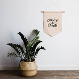 Merry & Bright Canvas Christmas Banner