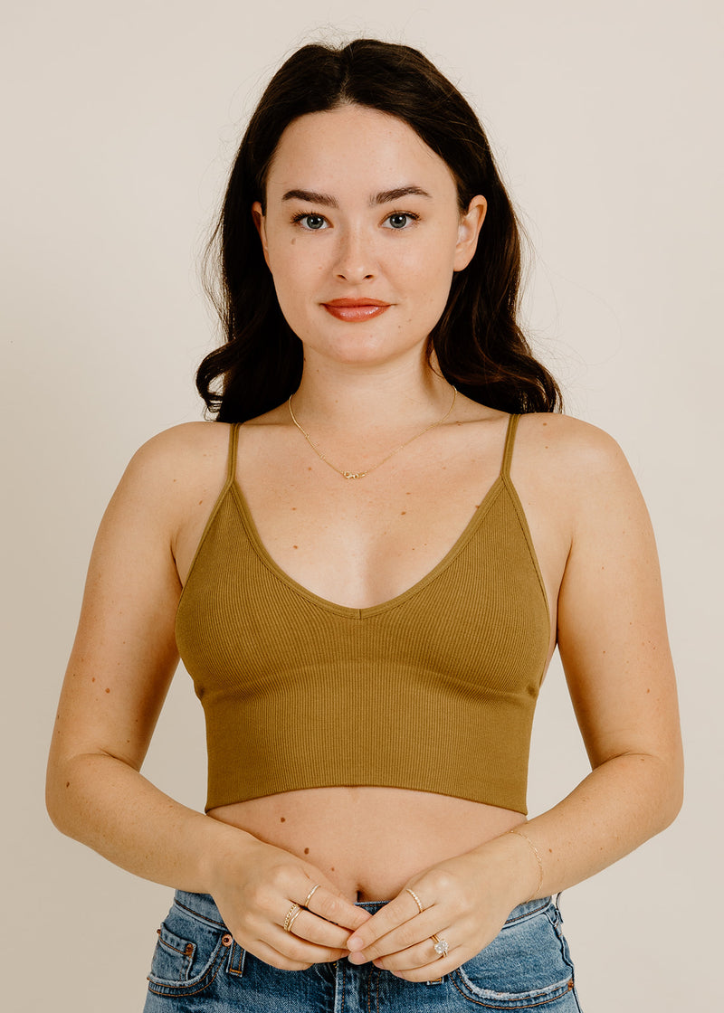 Bella Bralette - Olive Gold