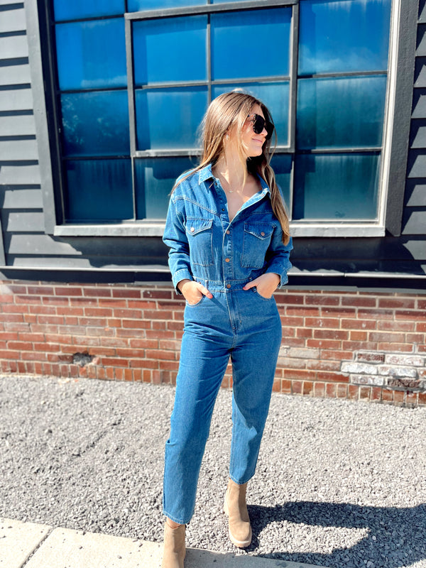 All Out Denim Jumpsuit