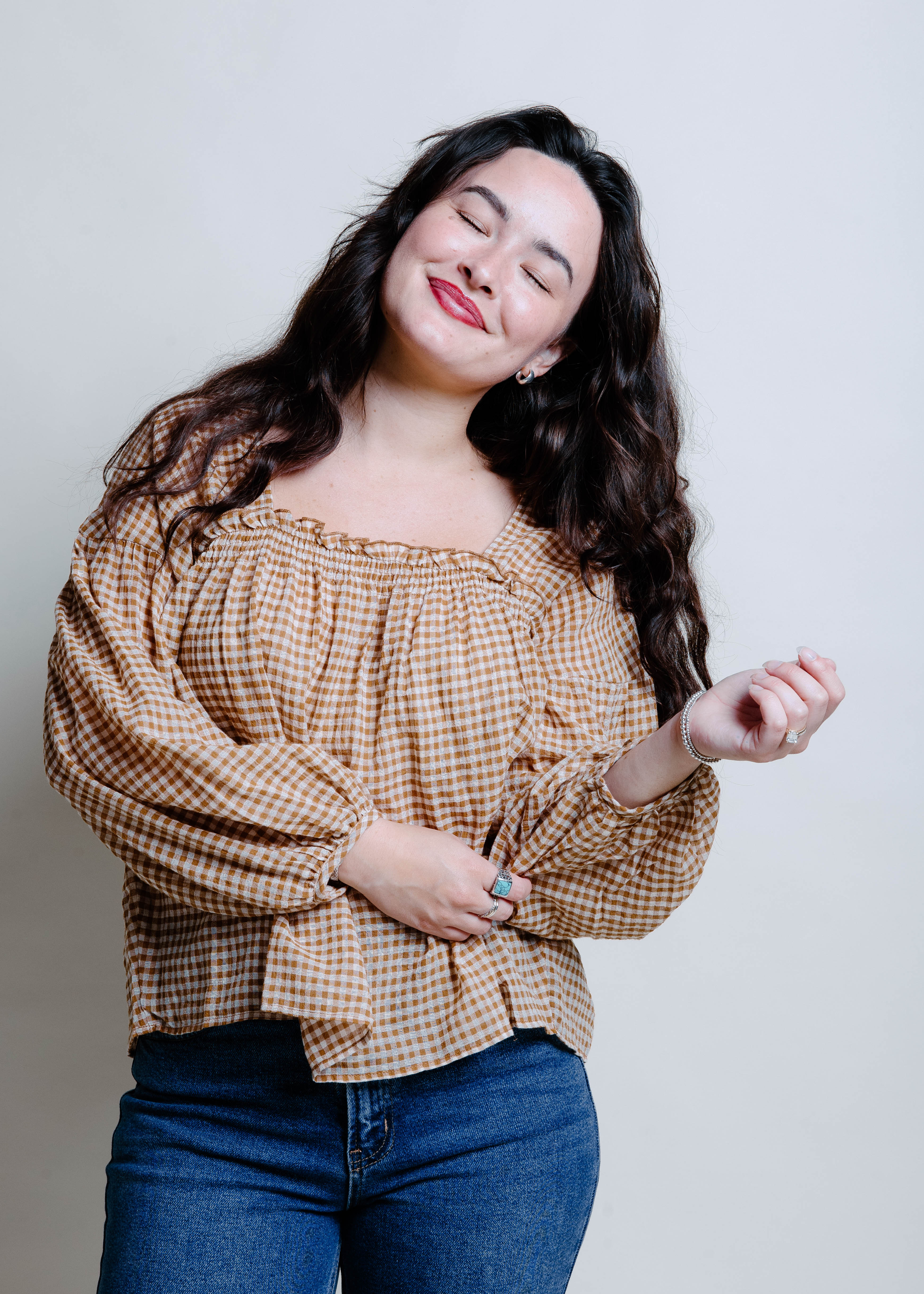 Charlotte Gingham Performance Top main image 1