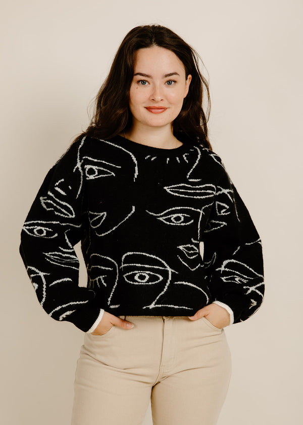 Face It Sweater - Black