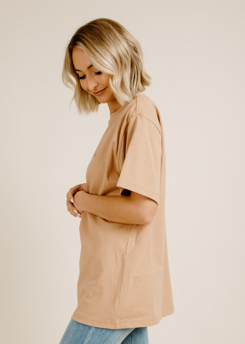 Happy Tee (Oversized) - Mushroom