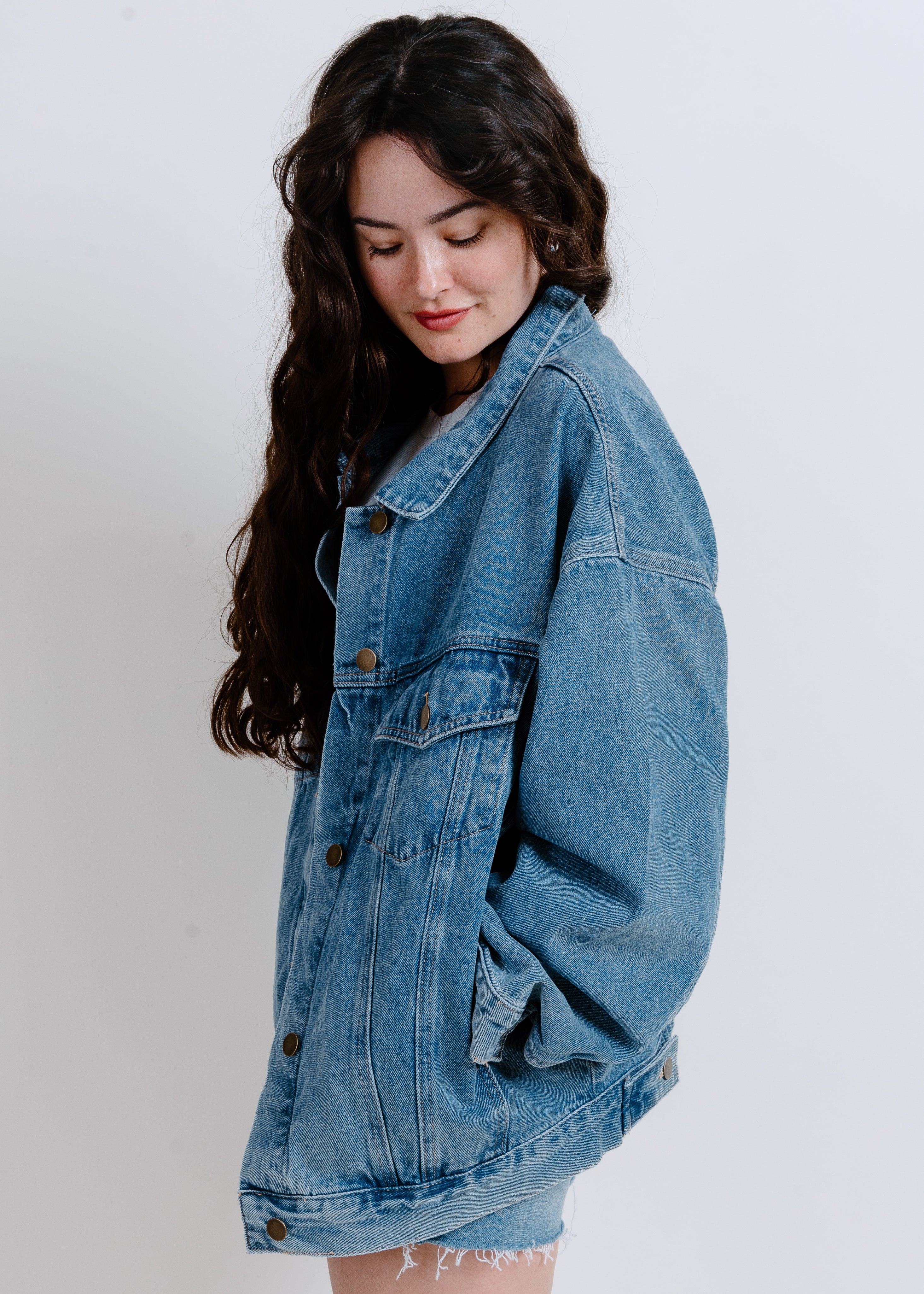 Hazel Boxy Denim Jacket – Vinnie Louise