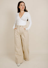 Honeycomb Pants - Beige