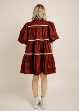 Lena Shirt Dress - Maroon