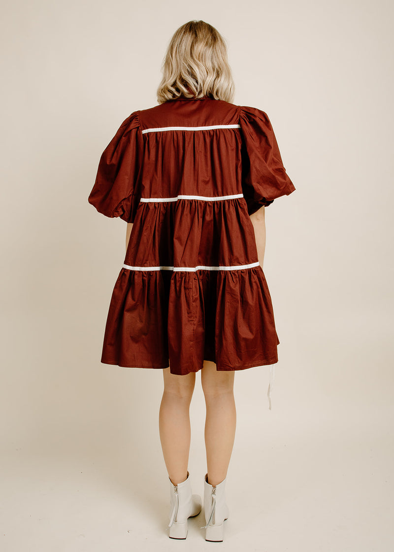 Lena Shirt Dress - Maroon