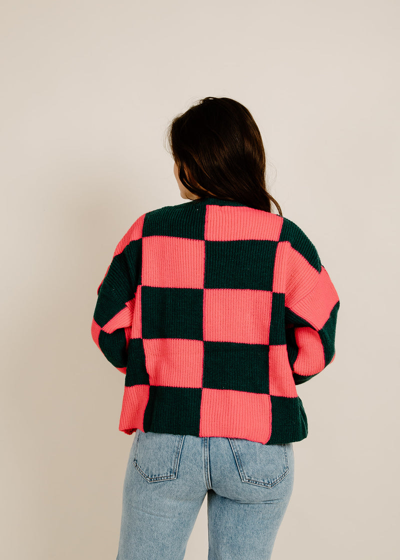 Leonora Pullover - Green Pink