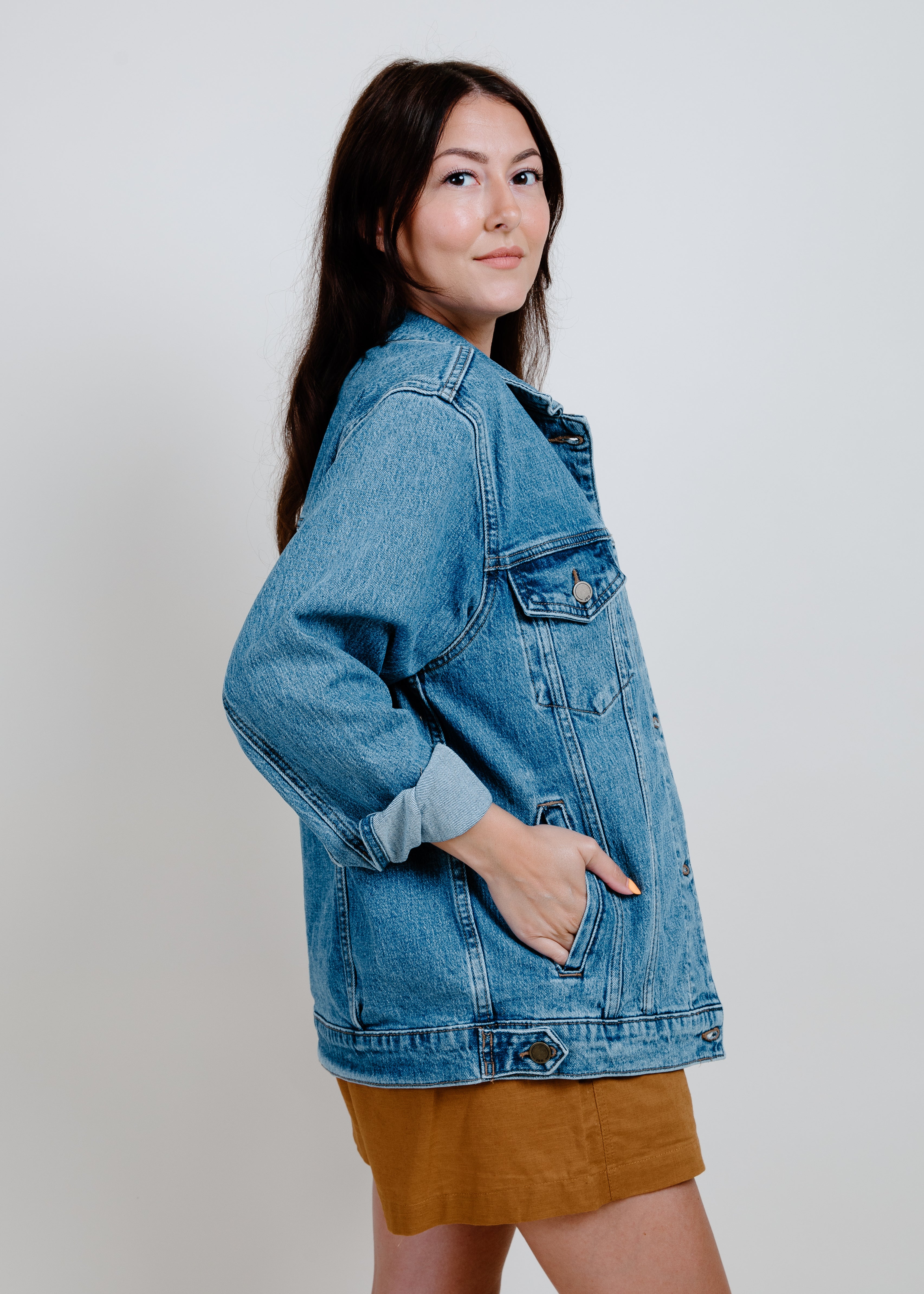 McKenzie Oversized Denim Jacket – Vinnie Louise