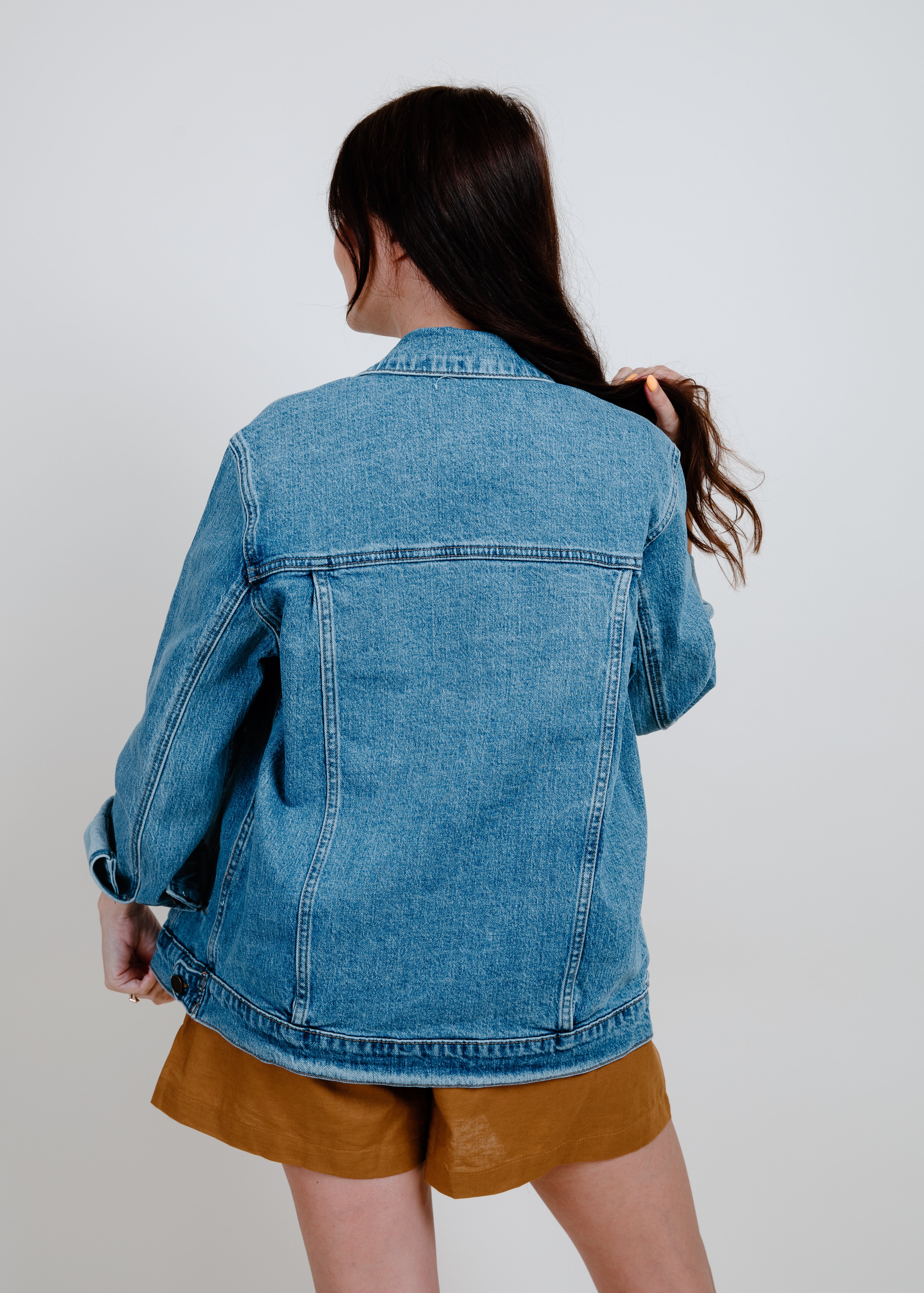 McKenzie Oversized Denim Jacket – Vinnie Louise