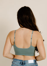 Pasha Padded Bralette - Dark Sage