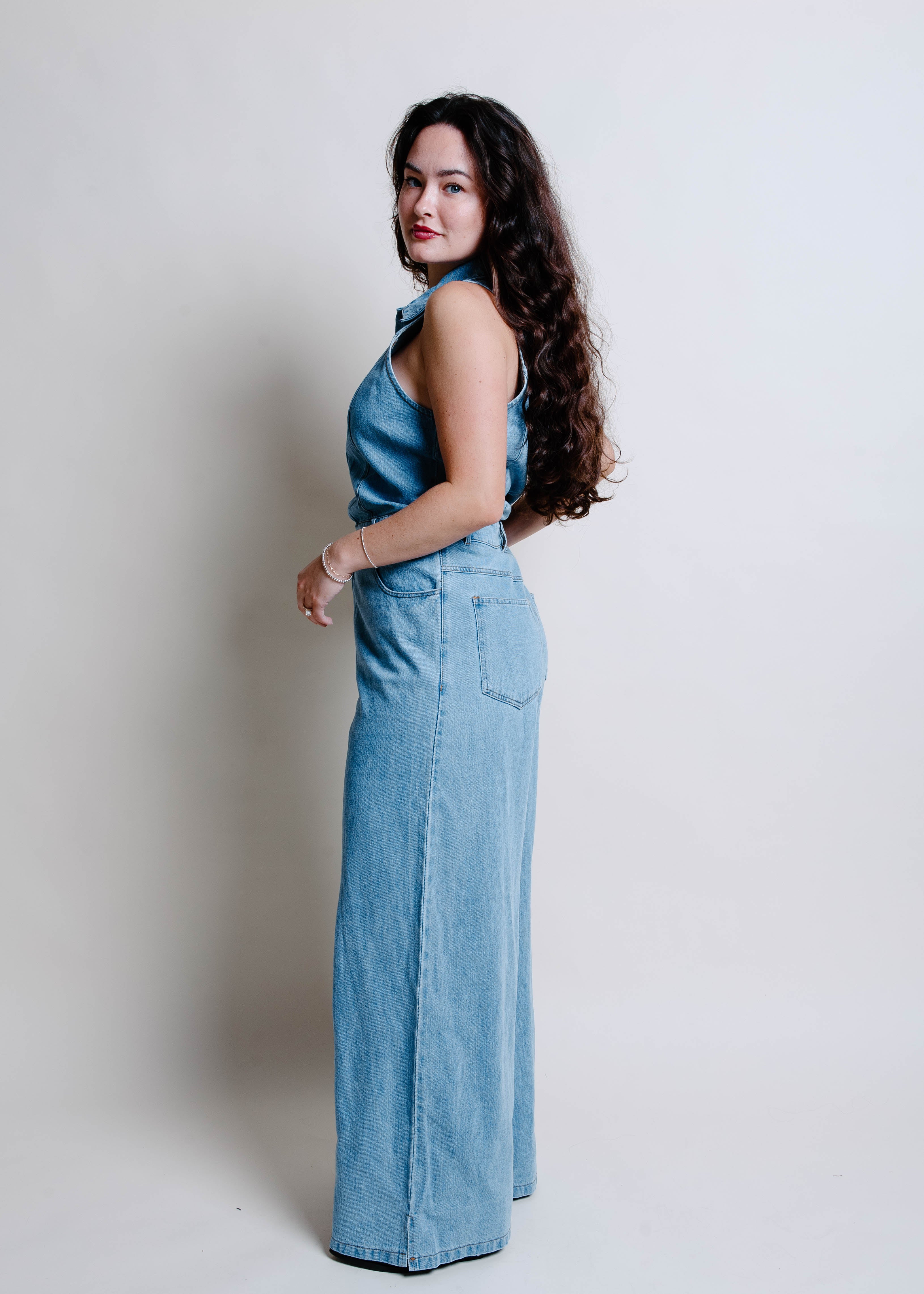 Porter Denim Jumpsuit – Vinnie Louise