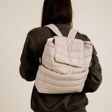 Quilted Nylon Backpack- Cloud