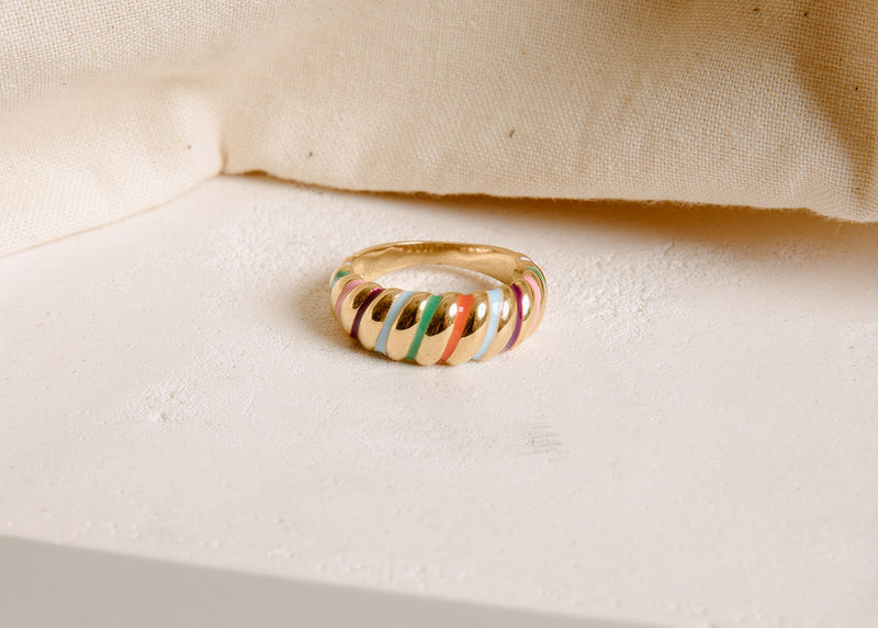 Rainbow Swirl Ring