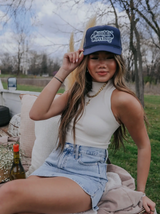 Cool It Cowboy Navy Trucker Hat