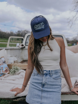 Cool It Cowboy Navy Trucker Hat