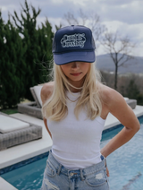 Cool It Cowboy Navy Trucker Hat