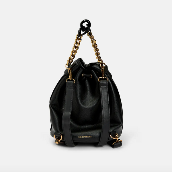 Wilder Hobo Drawstring Handbag - Black