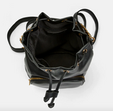 Wilder Hobo Drawstring Handbag - Black
