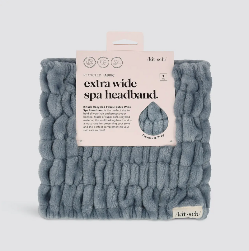 Extra Wide Spa Headband - Misty Blue