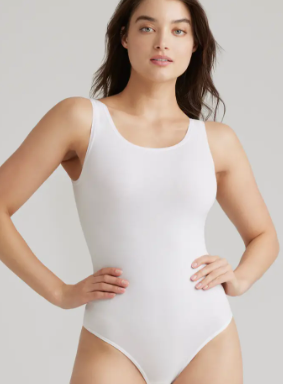Anette Shaping Thong Bodysuit - White