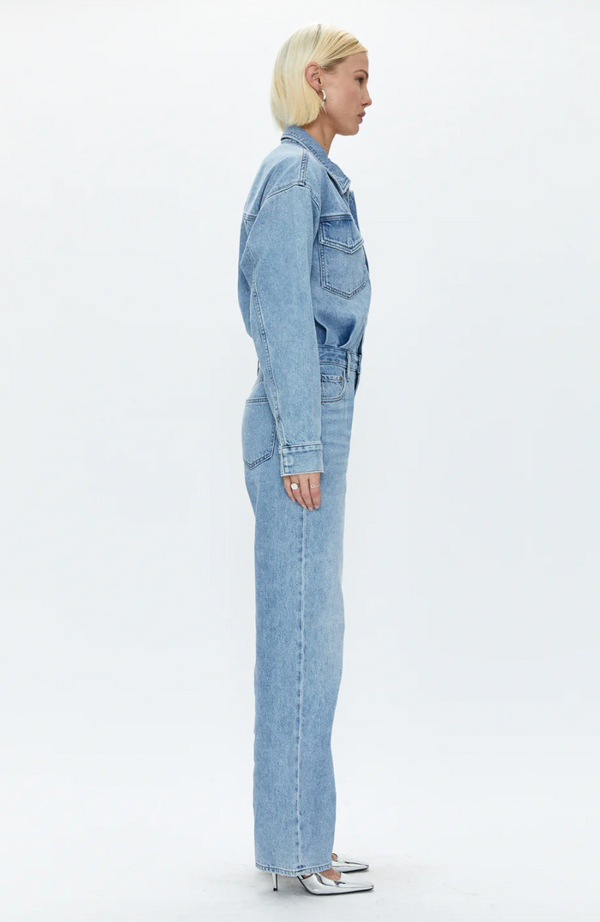 Nikkie Long Sleeve Denim Jumpsuit
