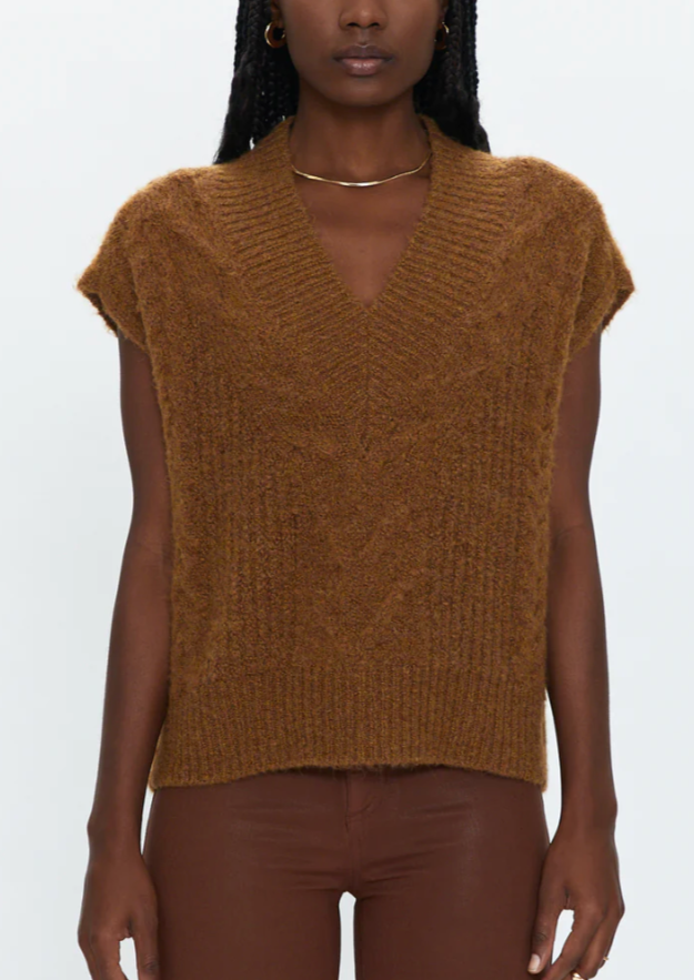 Kiran Sweater Vest - Chestnut