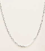 Textured Chain Necklace - Silver