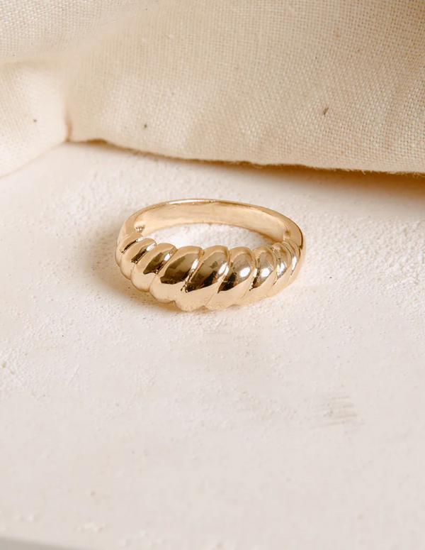 Golden Croissant Ring