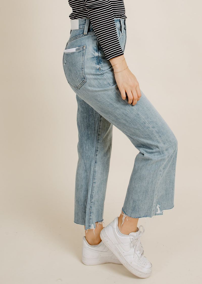 Stevie High Rise Relaxed Crop Flare - Shore Vintage
